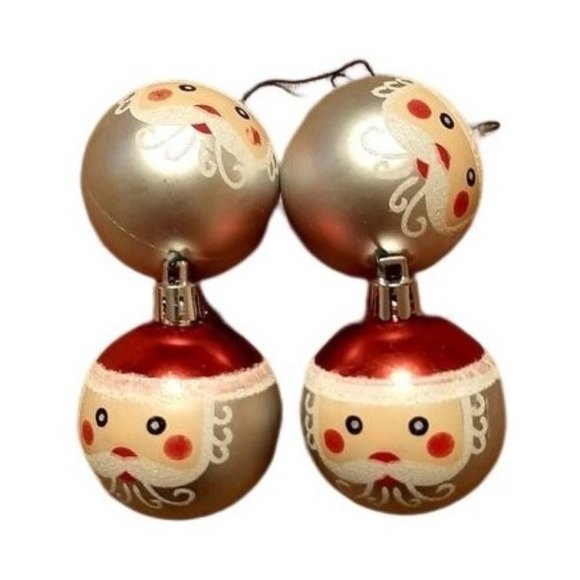 Four Santa Christmas Ornaments - Picture 1 of 1